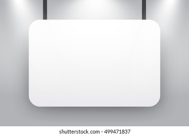 Blank poster on a wall with light and shadow