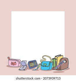 Blank poster school design background