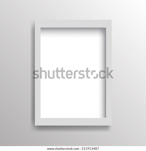 Blank Poster Template On Gray Wall Stock Vector (Royalty Free ...