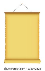 Blank presentation board on a white background
