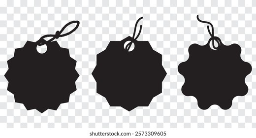 Blank Price or label tags template set. Blank cards with for gifts or sales with different shapes round, rectangle, square,oval,star. Empty stickers with unique frames vector illustration.