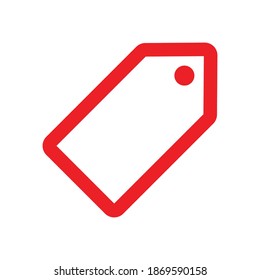 blank price tag icon vector
