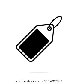 Blank price tag label template icon vector illustration