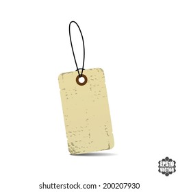 Blank price tag. Vector.