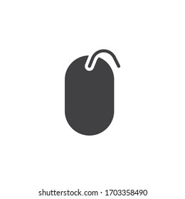 Blank price tag vector icon. filled flat sign for mobile concept and web design. Price badge glyph icon. Symbol, logo illustration. Vector graphics