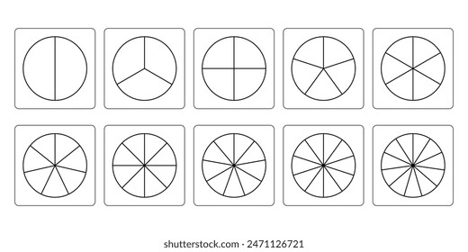 blank probability spinner template 2-11 section. Clipart image