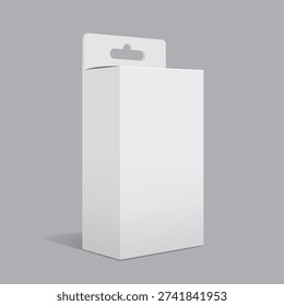 Blank product package box mockup. Blank white Package Box. For Software, electronic device and other products.