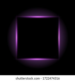 Blank product stand with violet lighting. Vector illustration