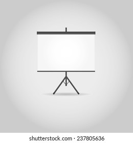 Blank projection screen with copy-space