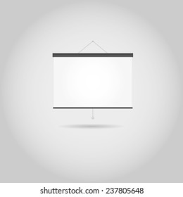 Blank projection screen with copy-space