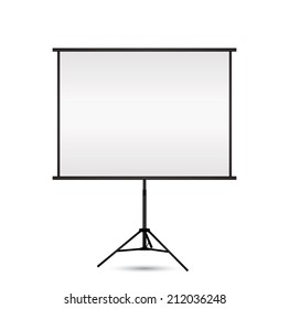 Blank projection screen with copy-space. Vector EPS10.