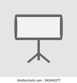 Blank projection screen with copy-space. Vector