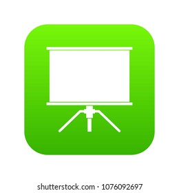 Blank projection screen icon digital green for any design isolated on white vector illustration