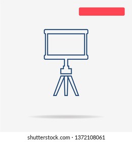 Blank projection screen icon. Vector concept illustration for design.