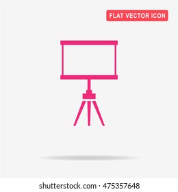 Blank projection screen icon. Vector concept illustration for design.