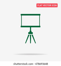 Blank projection screen icon. Vector concept illustration for design.