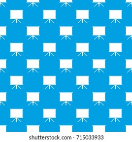 Blank projection screen pattern repeat seamless in blue color for any design. Vector geometric illustration