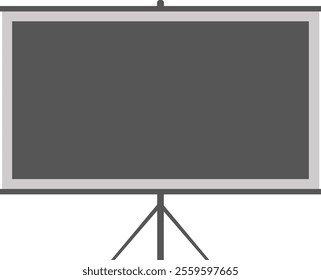 Blank Projector Screen Illustration – Presentation Template.Movie or educational black screen or story board.