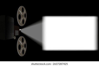 Blank projector screen vector illustration