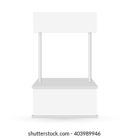 Blank promotion counter on a white background