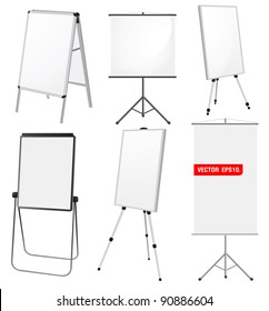 Blank Promotion Stand set. Vector template background