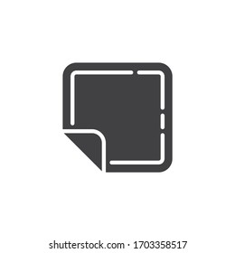 Blank promotional sticker vector icon. Price tag filled flat sign for mobile concept and web design. Emblem label glyph icon. Symbol, logo illustration. Vector graphics