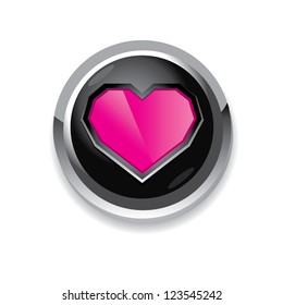 blank protection vector pink shield . protection concept. defense symbol. secure system abstract pink shield. guarantee label in shape of heart. glossy red heart icon. vector heart button.