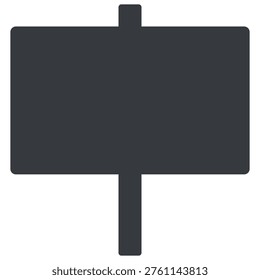 Blank protest sign icon representing public demonstrations, civil unrest, and social demands for change