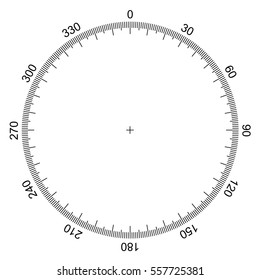 Blank Protractor Actual Size Graduation Isolated Stock Vector (royalty 