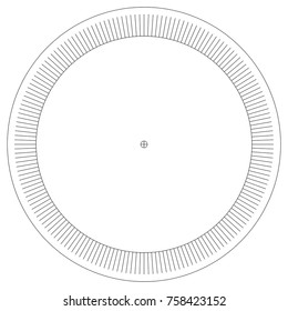 blank protractor - Actual Size Graduation isolated on background vector ilustration
