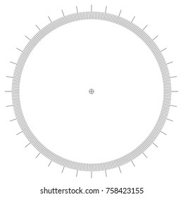 blank protractor - Actual Size Graduation isolated on background vector ilustration
