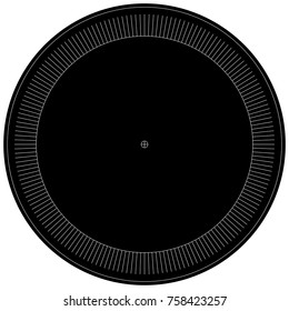 blank protractor - Actual Size Graduation isolated on background vector ilustration
