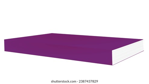 Blank purple book. vector illustration