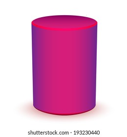 Blank Purple Cylinder On White Background Stock Vector (Royalty Free ...