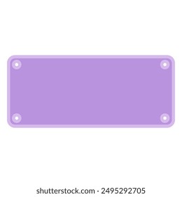 Blank purple sign for filling in text.