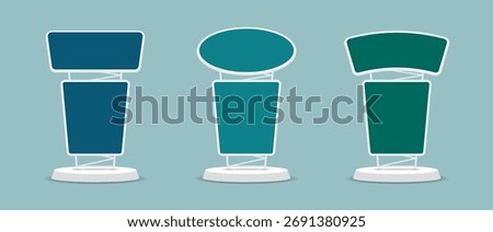 blank pylon signage graphic vector set