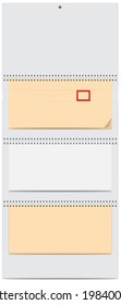 Blank quarterly calendar with spring