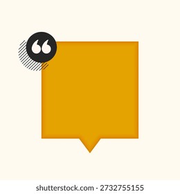 blank quote citation box frame template design vector