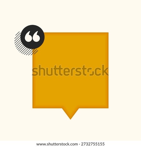 blank quote citation box frame template design vector