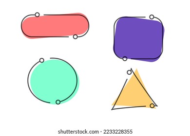 blank quote  frames with color background , sticker, banner, presentation background