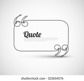 Blank Quote Template - continuous doodle drawing