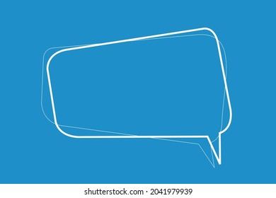 Blank quote template. Empty speech bubble vector illustration with copyspace.