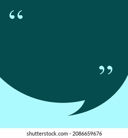 Blank quote template. Empty speech bubble vector illustration with copyspace.