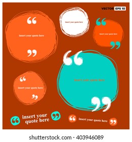 Blank Quote Template Set Vector Design 