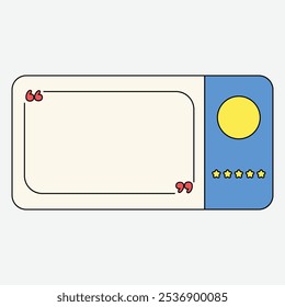A blank quote template with a sun icon and stars for ratings.