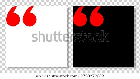 blank quoted text template, social media post mockup, black and white motivation quote, copy space for text in brackets, empty citation speech bubble