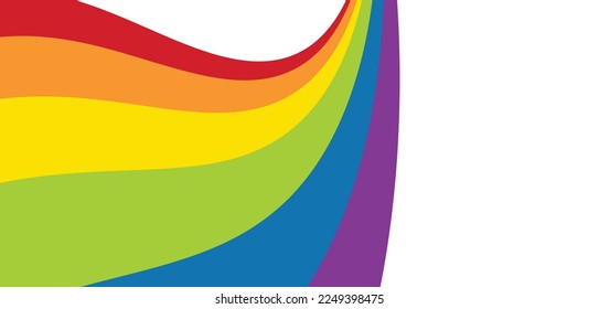 Blank rainbow abstract colorful background.  Colorful stripes on white background.