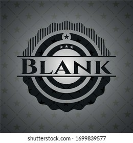 Blank realistic black emblem. Vector Illustration. Detailed.