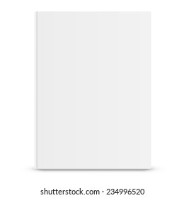 Blank  realistic book cover stand on white background vector illustration