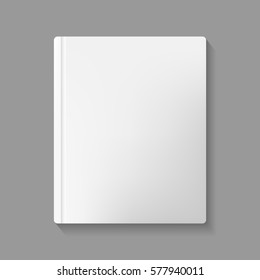 Blank realistic book template, vector mockup